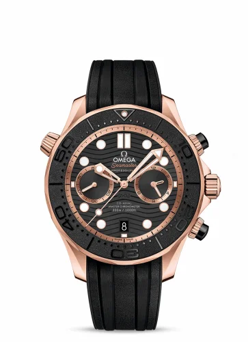 Omega Seamaster Diver 300M Master Co-Axial Chronograph 44 Sedna Gold / Black / Rubber 210.62.44.51.01.001 (21062445101001)